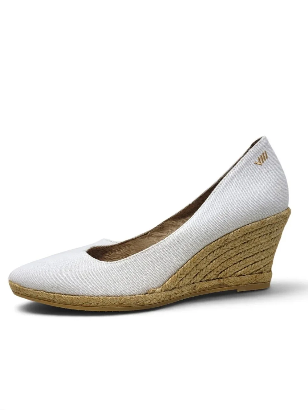 Viscata Barcelona Roses Canvas V Cut Espadrille Wedges